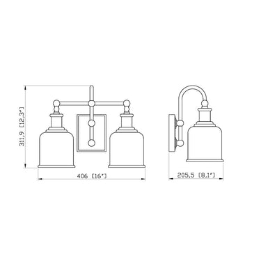 Z Lite Bryant 2 Light Vanity Wall Sconce 7
