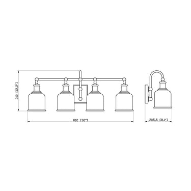 Z Lite Bryant 4 Light Vanity Wall Sconce 7