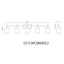 Z-Lite Cadoc 5 Light Vanity Wall Sconce 7