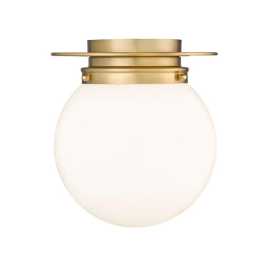 Z-Lite Calhoun 1 Light Flush Mount in Heritage Brass 1