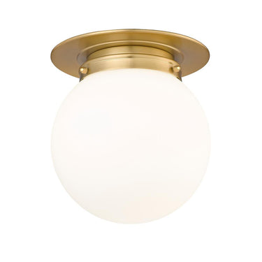 Z-Lite Calhoun 1 Light Flush Mount in Heritage Brass 2