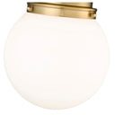 Z-Lite Calhoun 1 Light Flush Mount in Heritage Brass 3