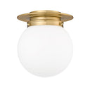Z-Lite Calhoun 1 Light Flush Mount in Heritage Brass 4