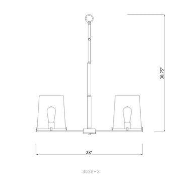 Z-Lite Callista 28" 3 Light Chandelier 7