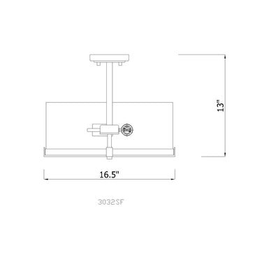 Z-Lite Callista 3 Light Semi Flush Mount 7