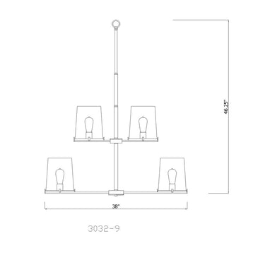 Z-Lite Callista 38" 9 Light Chandelier 7