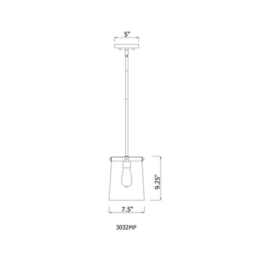 Z-Lite Callista 7.5" 1 Light Pendant 7