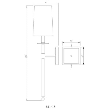 Z-Lite Camila 1 Light Wall Sconce 7