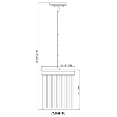 Z-Lite Carnaby 10" 3 Light Pendant 7