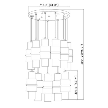 Z-Lite Cayden 24" 11 Light Chandelier 7