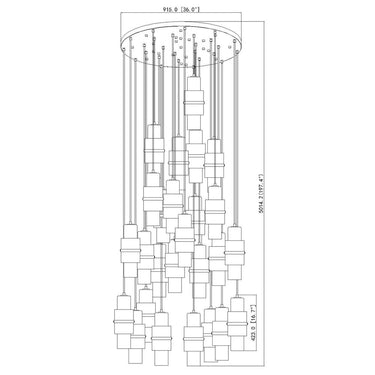 Z-Lite Cayden 36" 27 Light Chandelier 7
