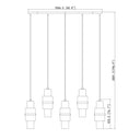 Z-Lite Cayden 4.75" 5 Light Linear Chandelier 7