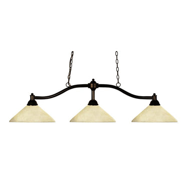 Z-Lite Chance 3 Light Billiard - 147-BILL-A14SHADE 