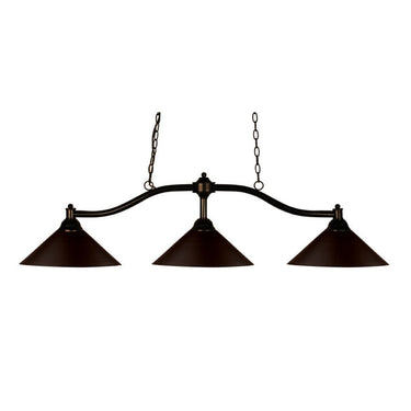 Z-Lite Chance 3 Light Billiard - 147-BILL-MSHADE 