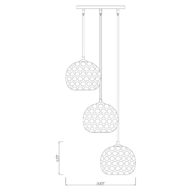 Z-Lite Chloe 3 Light Chandelier image 13