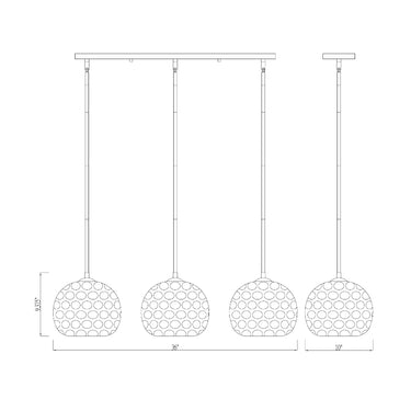 Z-Lite Chloe 3 Light Linear Chandelier image 14