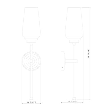 Z-Lite Clara 1 Light Wall Sconce 7