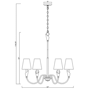 Z-Lite Claudelle 32" 6 Light Chandelier 7