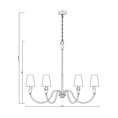 Z-Lite Claudelle 46" 6 Light Chandelier 7