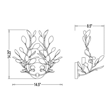 Z-Lite Claudine 2 Light Wall Sconce image 7