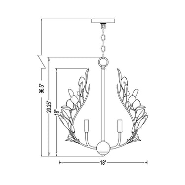 Z-Lite Claudine 4 Light Chandelier image 7