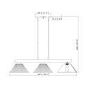 Z-Lite Cobalt 14.25" 3 Light Billiard - 152-BILL-ARCSHADE 6