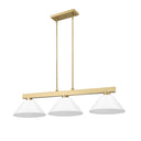 Z-Lite Cobalt 14.25" 3 Light Billiard in Modern Gold 4