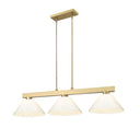Z-Lite Cobalt 14.25" 3 Light Billiard in Modern Gold 