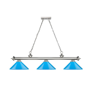 Z-Lite Cordon 16" Three Light Billiard in Brushed Nickel Finish 1