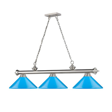 Z-Lite Cordon 16" Three Light Billiard in Brushed Nickel Finish 2