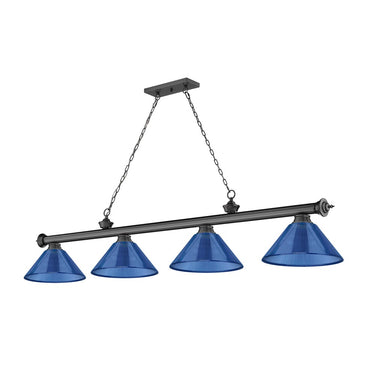Z-Lite Cordon Four Light Billiard - 2306-4-BILL-ARCSHADE 25