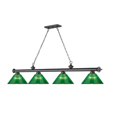 Z-Lite Cordon Four Light Billiard - 2306-4-BILL-ARCSHADE 30