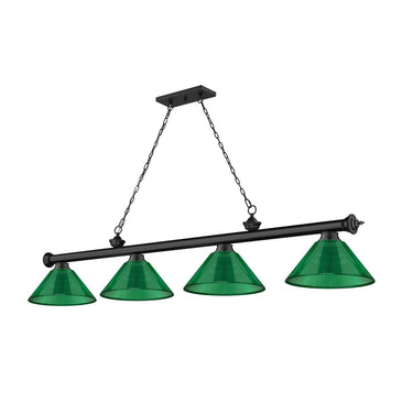 Z-Lite Cordon Four Light Billiard - 2306-4-BILL-ARCSHADE 48