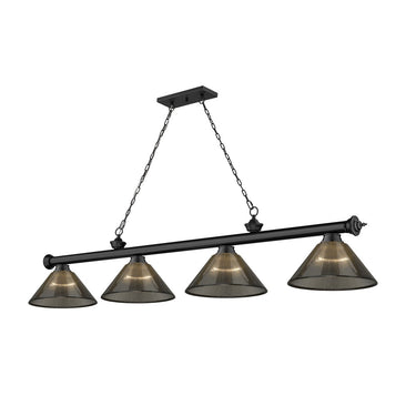 Z-Lite Cordon Four Light Billiard - 2306-4-BILL-ARCSHADE 50