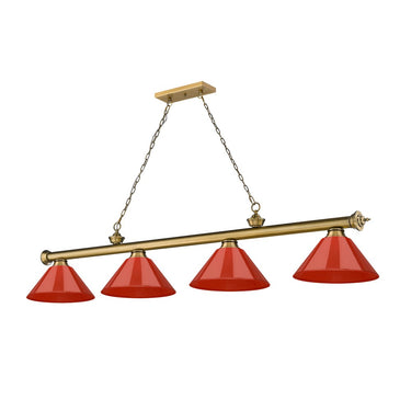 Z-Lite Cordon Four Light Billiard - 2306-4-BILL-PSHADE 1