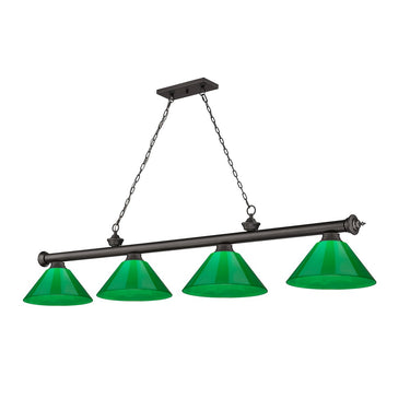 Z-Lite Cordon Four Light Billiard - 2306-4-BILL-PSHADE 45