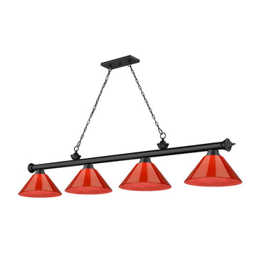Z-Lite Cordon Four Light Billiard - 2306-4-BILL-PSHADE 52