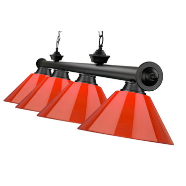 Z-Lite Cordon Four Light Billiard - 2306-4-BILL-PSHADE 55