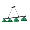 Z-Lite Cordon Four Light Billiard - 2306-4-BILL-PSHADE 70