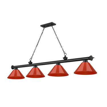 Z-Lite Cordon Four Light Billiard - 2306-4-BILL-PSHADE 75