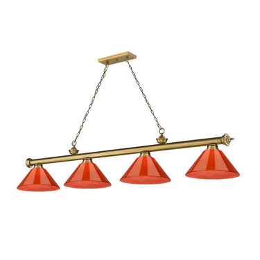 Z-Lite Cordon Four Light Billiard - 2306-4-BILL-PSHADE 92