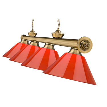 Z-Lite Cordon Four Light Billiard - 2306-4-BILL-PSHADE 95