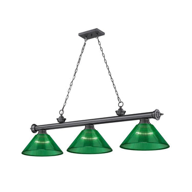 Z-Lite Cordon Three Light Billiard - 2306-3-BILL-ARCSHADE 24