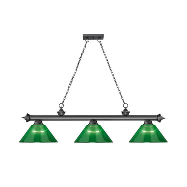 Z-Lite Cordon Three Light Billiard - 2306-3-BILL-ARCSHADE 25