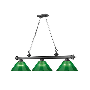 Z-Lite Cordon Three Light Billiard - 2306-3-BILL-ARCSHADE 26