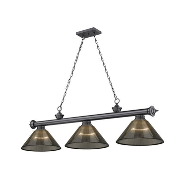 Z-Lite Cordon Three Light Billiard - 2306-3-BILL-ARCSHADE 30