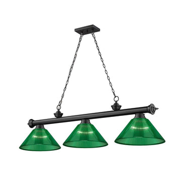 Z-Lite Cordon Three Light Billiard - 2306-3-BILL-ARCSHADE 42
