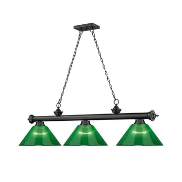 Z-Lite Cordon Three Light Billiard - 2306-3-BILL-ARCSHADE 44