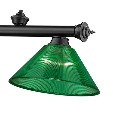Z-Lite Cordon Three Light Billiard - 2306-3-BILL-ARCSHADE 45