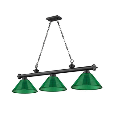 Z-Lite Cordon Three Light Billiard - 2306-3-BILL-ARCSHADE 46